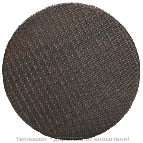 Градинска маса, кафява, 75,5x106 см, полиратан