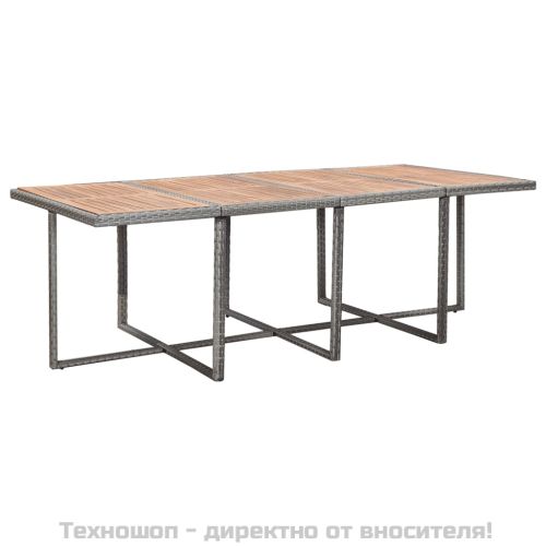 Градински комплект с възглавници, 13 части, полиратан, антрацит