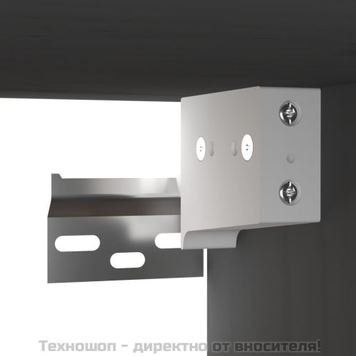 Стенни шкафове, 2 бр, сиви, 80x30x30 см, бор масив