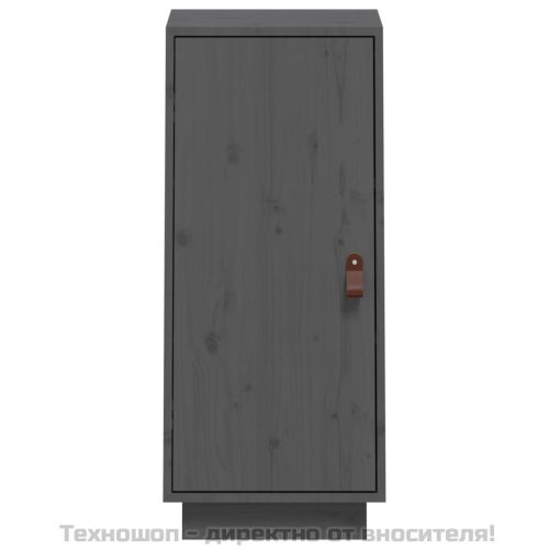 Сайдборд, сив, 34x40x75 см, бор масив