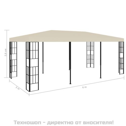 Шатра, 3х6 м, кремава