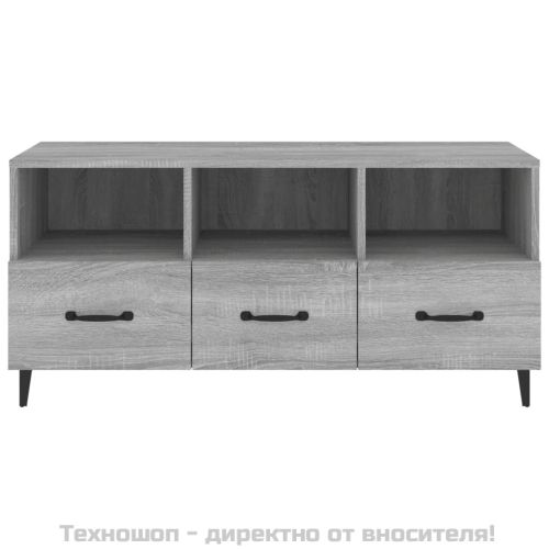 ТB шкаф, сив сонома, 102x35x50 см, инженерно дърво