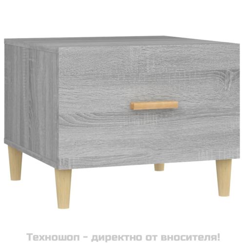 Кафе маси, 2 бр, сив сонома, 50x50x40 см, инженерно дърво