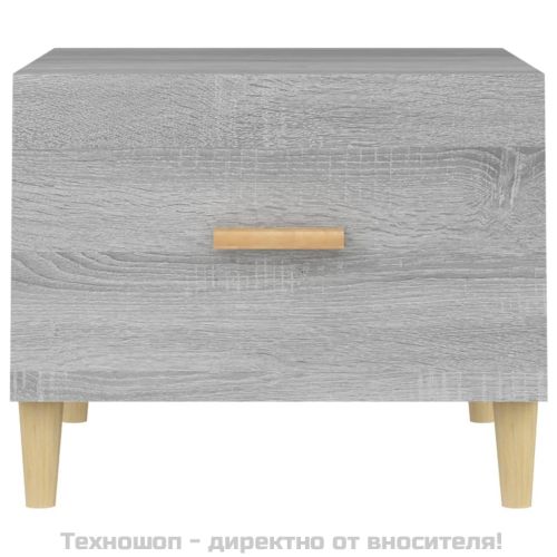 Кафе маси, 2 бр, сив сонома, 50x50x40 см, инженерно дърво