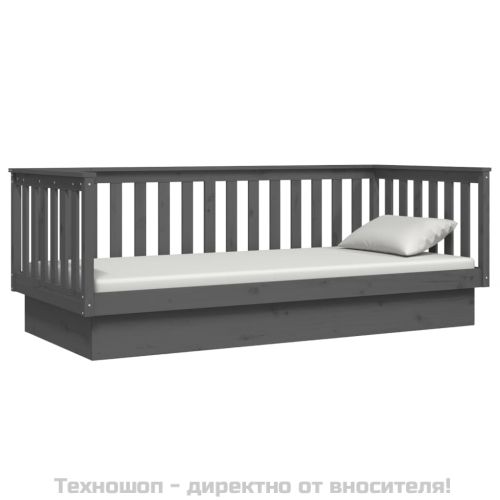 Дневно легло Сиво 100x200 см масивно борово дърво