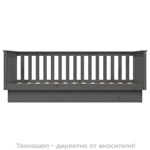 Дневно легло Сиво 100x200 см масивно борово дърво