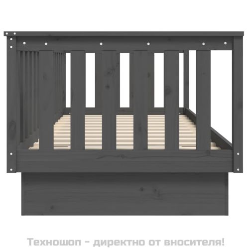 Дневно легло Сиво 100x200 см масивно борово дърво