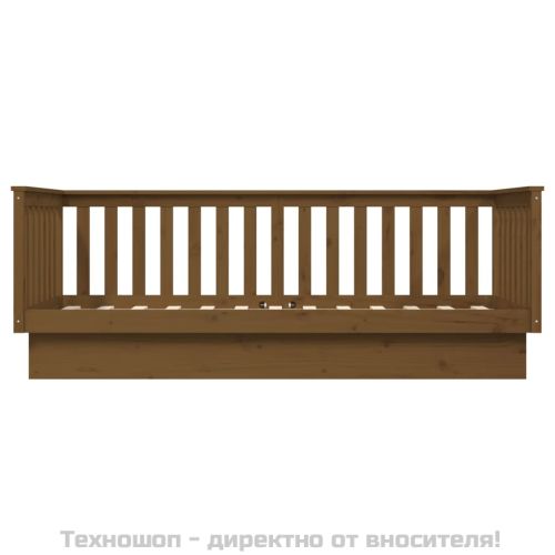 Дневно легло, меденокафяво, 80x200 см, борово дърво масив