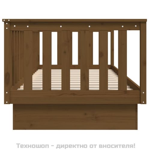 Дневно легло, меденокафяво, 80x200 см, борово дърво масив