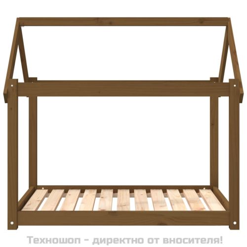 Кучешко легло, меденокафяво, 101x70x90 см, бор масив