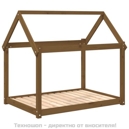 Кучешко легло, меденокафяво, 111x80x100 см, бор масив