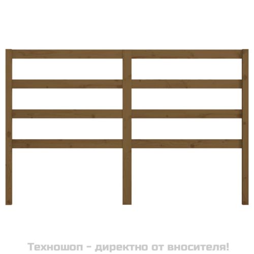 Горна табла за легло, меденокафява, 126x4x100 см, бор масив