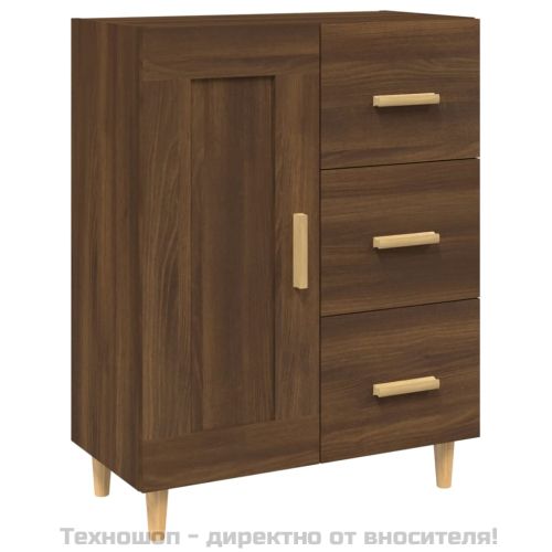 817335 Сайдборд, Кафяв дъб, 69,5x34x90 см, инженерно дърво