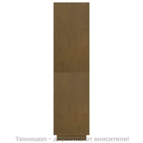 Библиотека/разделител за стая, меденокафява, 80x35x135 см, бор