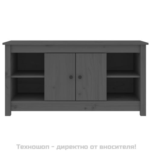 ТВ шкаф, сив, 103x36,5x52 см, бор масив