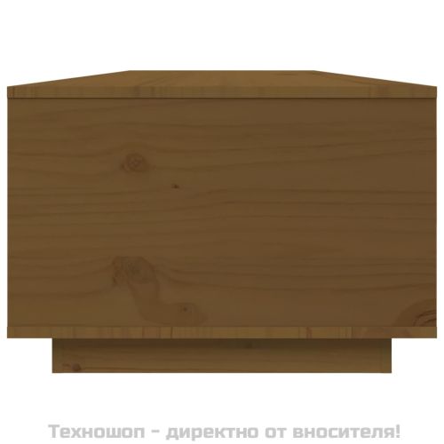 Кафе маса, меденокафява, 80x50x35,5 см, борово дърво масив