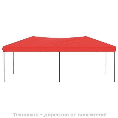 Сгъваема парти шатра, червена, 3x6 м