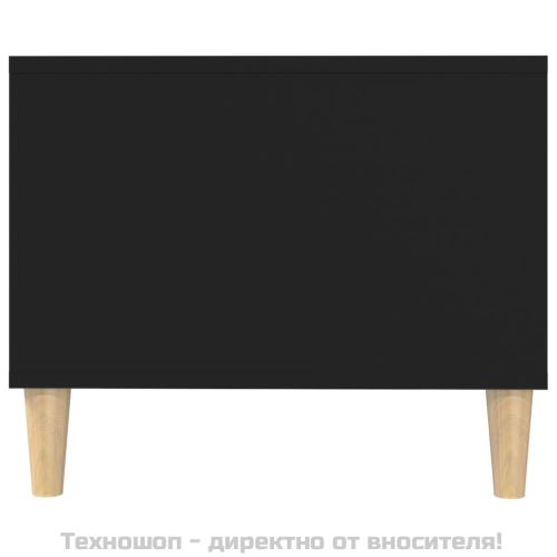 Маса за кафе, черна, 102x50x40 см, инженерно дърво