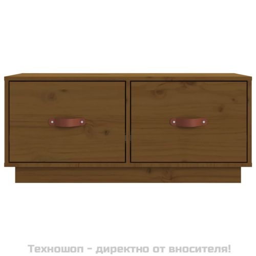 ТВ шкаф, меденокафяв, 80x34x35 см, бор масив