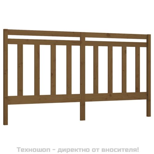Горна табла за легло, меденокафява, 206x4x100 см, бор масив