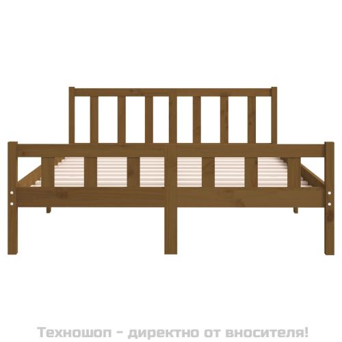 Рамка за легло, меденокафява, дърво, 150x200 cм, King Size