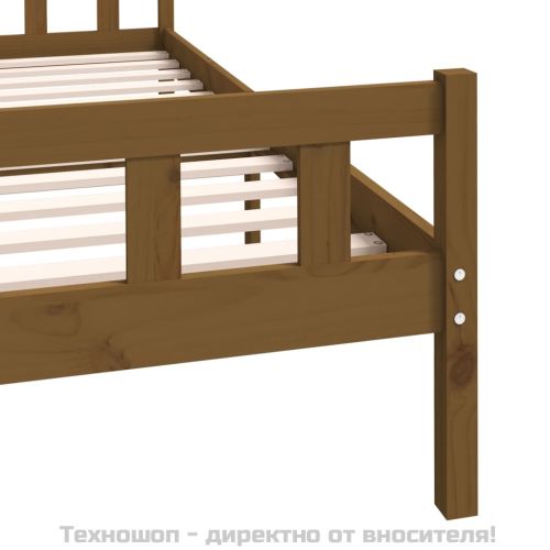 Рамка за легло, меденокафява, дърво, 150x200 cм, King Size