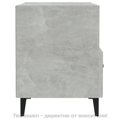 Нощни шкафче, бетонно сиво, инженерна дървесина