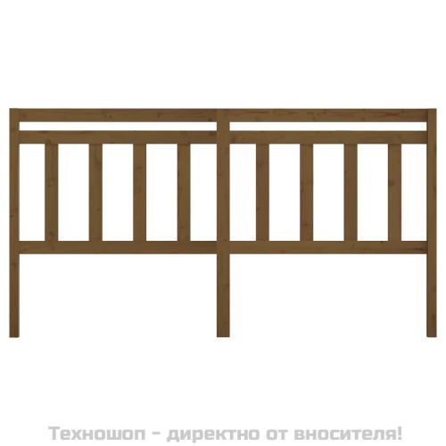 Горна табла за легло, меденокафява, 206x4x100 см, бор масив