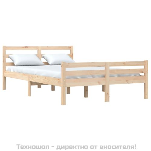 Рамка за легло, дърво масив, 135x190 cм, Double