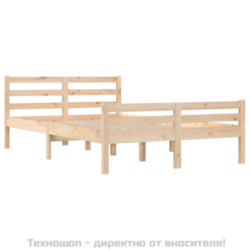 Рамка за легло, дърво масив, 135x190 cм, Double