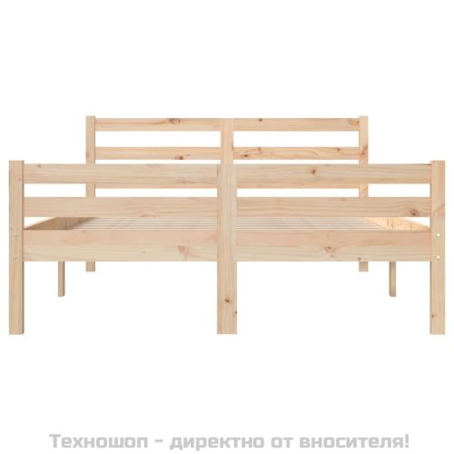 Рамка за легло, дърво масив, 135x190 cм, Double