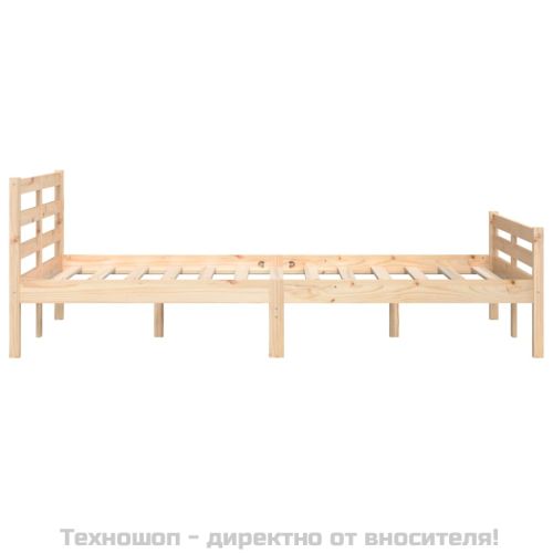 Рамка за легло, дърво масив, 135x190 cм, Double