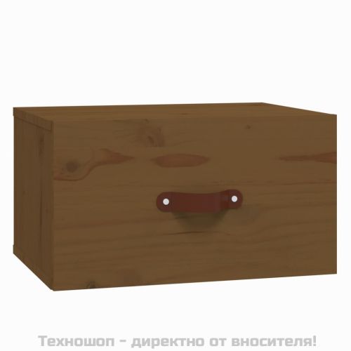 Нощно шкафче за стенен монтаж, меденокафяв, 40x29,5x22 см