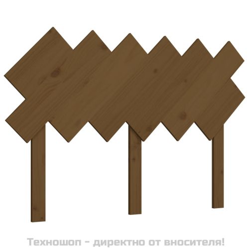 Горна табла за легло, меденокафява, 122,5x3x80,5 см, бор масив