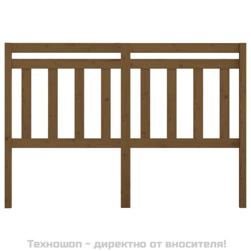 Горна табла за легло, меденокафява, 146x4x100 см, бор масив