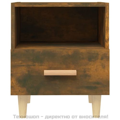 Нощни шкафчета, 2 бр, опушен дъб, 40x35x47 см
