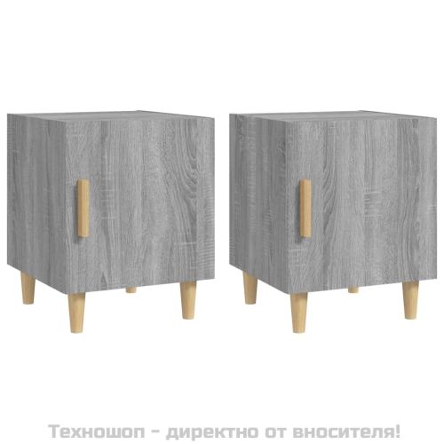 Нощни шкафчета, 2 бр, сив сонома, инженерно дърво