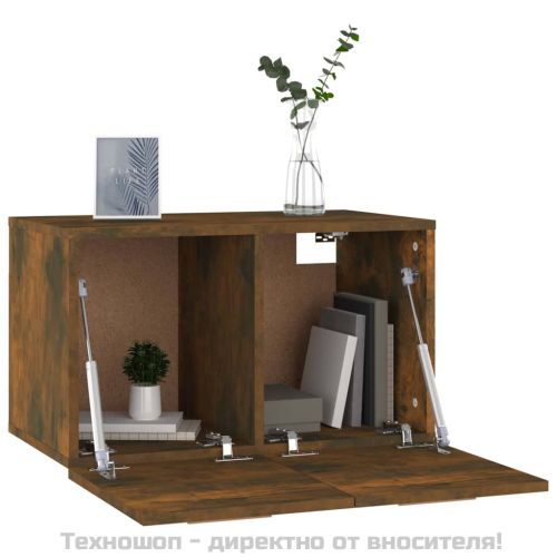 Стенен шкаф, опушен дъб, 60x36,5x35 см, инженерно дърво