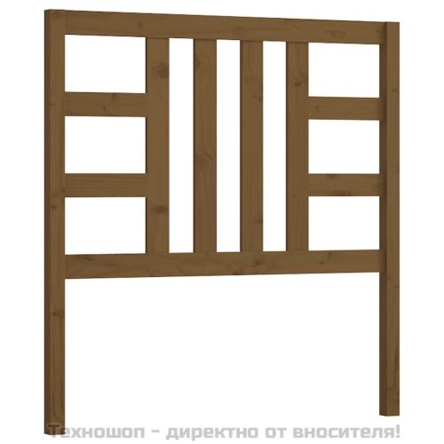 Горна табла за легло, меденокафява, 106x4x100 см, бор масив