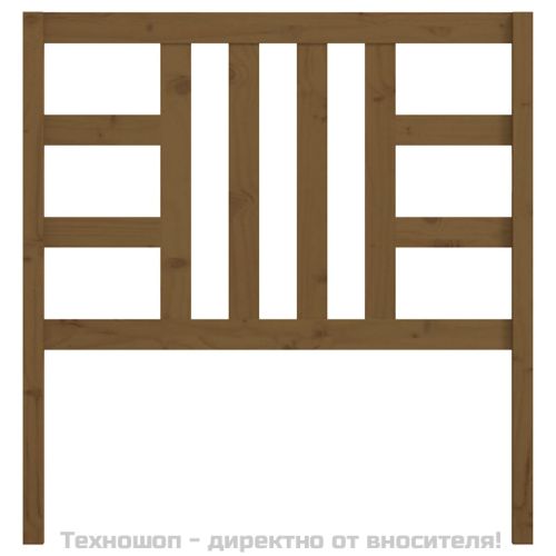 Горна табла за легло, меденокафява, 106x4x100 см, бор масив