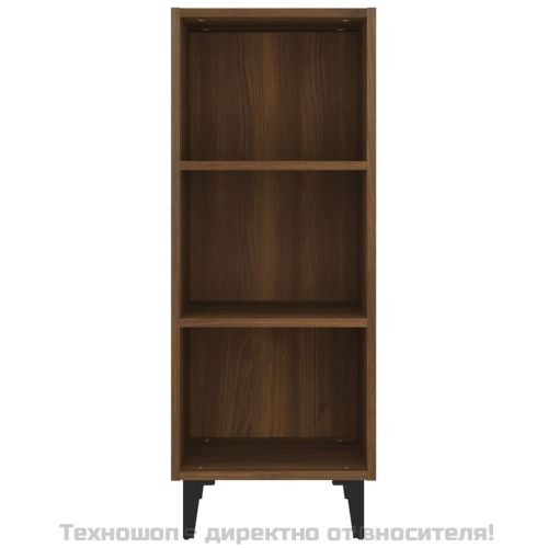 Сайдборд, Кафяв дъб, 34,5x32,5x90 см, инженерно дърво