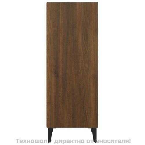 Сайдборд, Кафяв дъб, 34,5x32,5x90 см, инженерно дърво