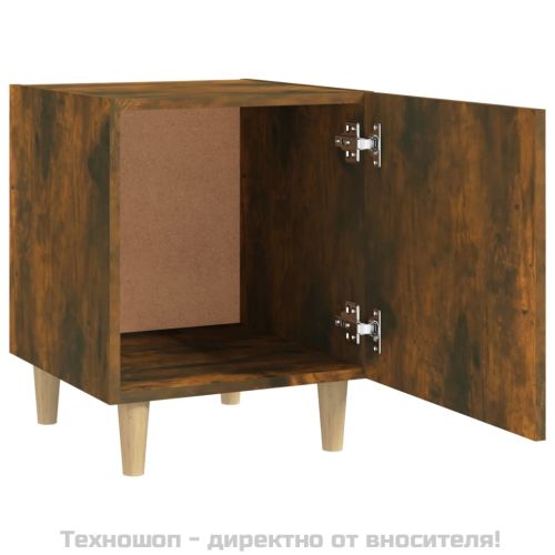 Нощно шкафче, опушен дъб, инженерно дърво