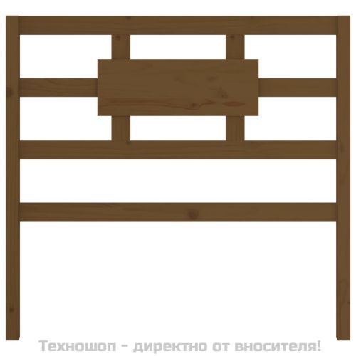 Горна табла за легло, меденокафява, 80,5x4x100 см, бор масив