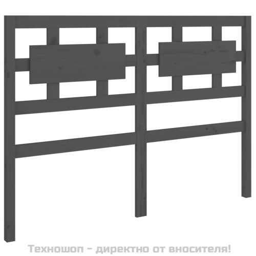 Горна табла за легло, сива, 205,5x4x100 см, бор масив
