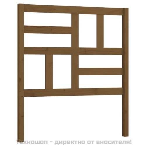 Горна табла за легло, меденокафява, 81x4x104 см, бор масив