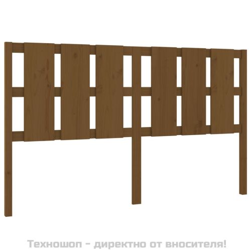 Горна табла за легло, меденокафява, 185,5x4x100 см, бор масив