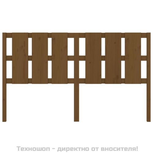 Горна табла за легло, меденокафява, 185,5x4x100 см, бор масив