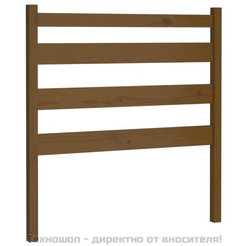 Горна табла за легло, меденокафява, 81x4x100 см, бор масив