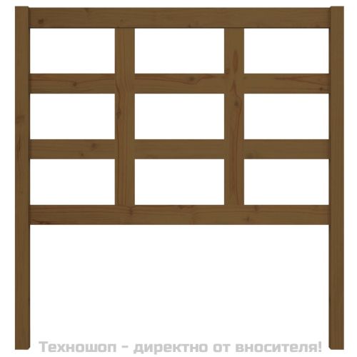 Горна табла за легло, меденокафява, 95,5x4x100 см, бор масив